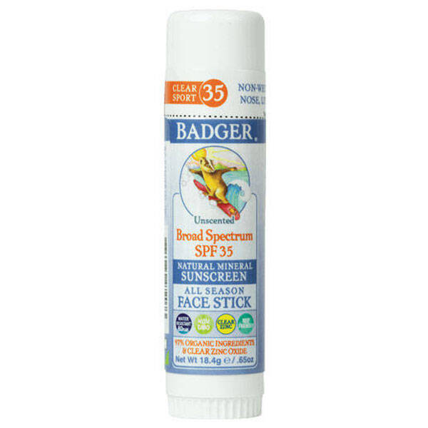 Badger Balm Zinc Stick Spf 35 18 gr Unscented Sunscreen