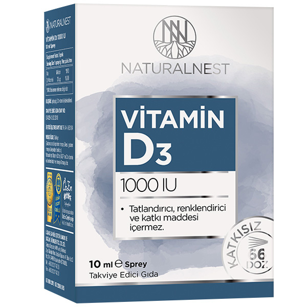 Naturalnest Витамин D3 1000 МЕ спрей 10 мл Дополнение к витамину D