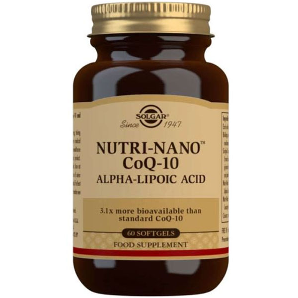 Solgar Nutri-Nano CoQ10 Альфа-липоевая кислота 60 мягких капсул