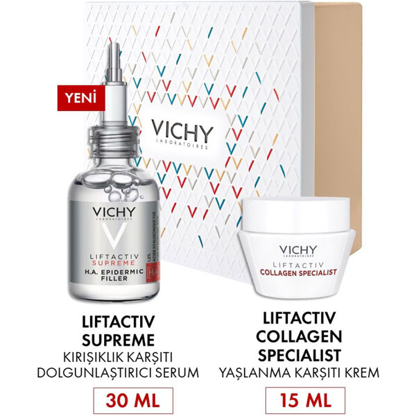 Vichy Liftactiv Supreme H.A Epidermic Filler Serum 30 ML Collagen Specialist Day cream 15 ML Hediye