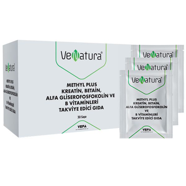 Venatura Methyl Plus Creatine Betaine Alpha Glycerophosphocholine and B Vitamins 30 Sachet Food Supplement