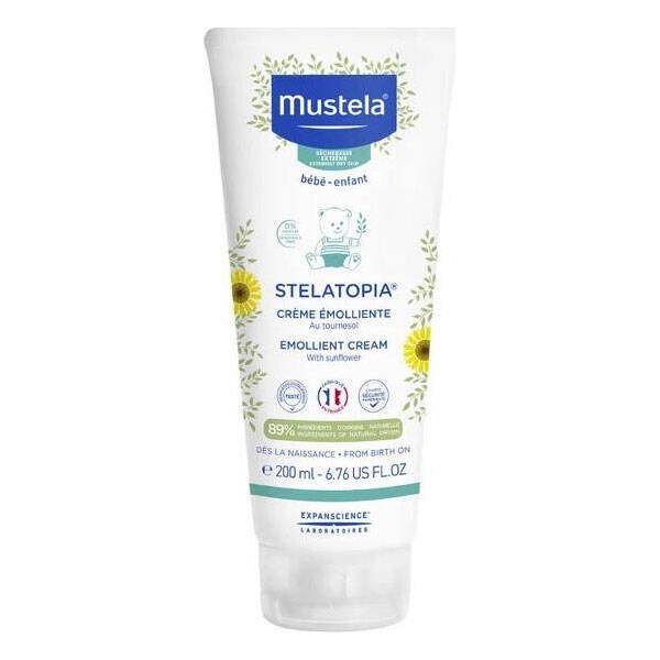 Mustela Stelatopia Emollient Cream 200 ML Успокаивающий крем для чувствительной детской кожи