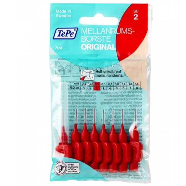 Hill Interface Brush Red 0.5 Mm 8 Pack