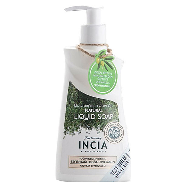 Натуральное жидкое мыло Incia Natural Интенсивное увлажняющее оливковое масло 250 МЛ