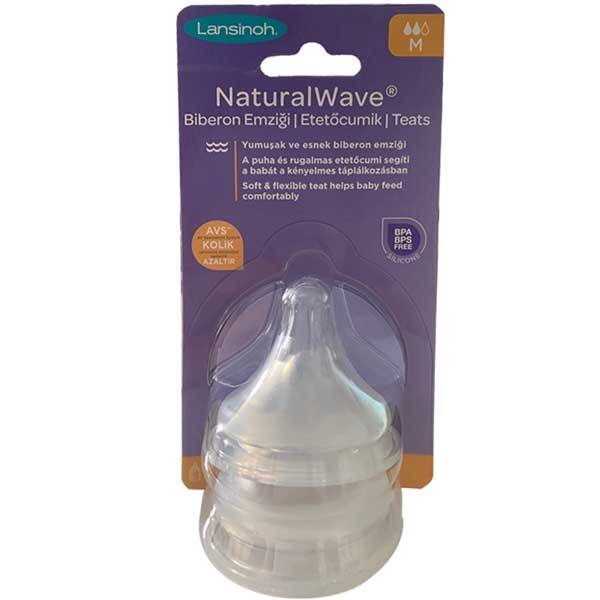 Lansinoh Natural Wave Baby Bottle Nipple Medium Flow