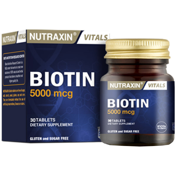 Nutraxin Биотин 5000 мкг 30 таблеток Добавка биотина