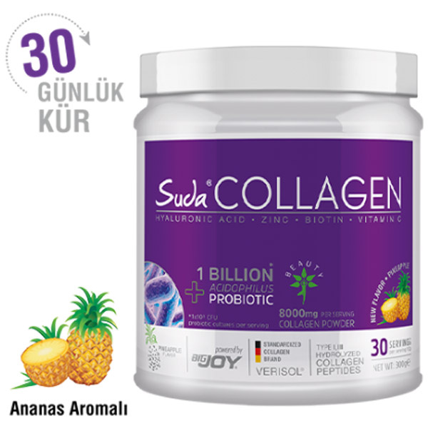 Suda Collagen Probiotic Pineapple Flavoured 300 GR Добавка с коллагеном и пробиотиками