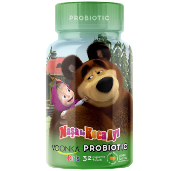 ВУНКА Маша и Медведь Пробиотик 32 жевательные таблетки Пробиотическая пищевая добавка