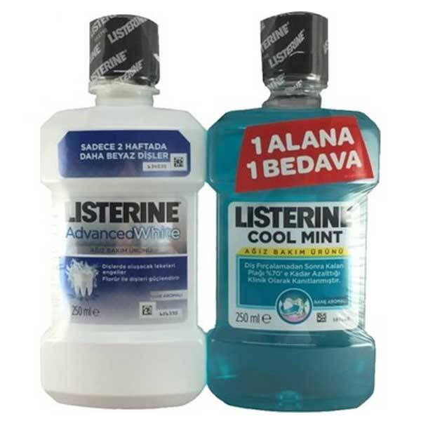 Listerine Advanced White Gargara 250 мл + Прохладная мята 250 мл