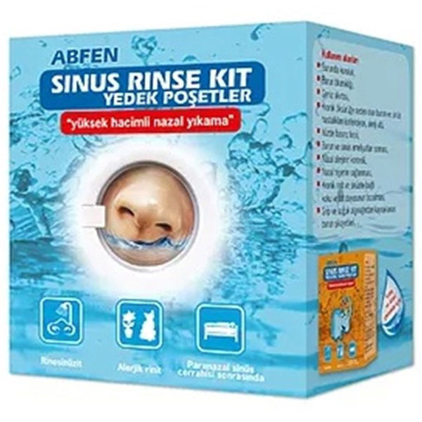 Abfen Sinus Rinse Kit Adult 50 Refill Sachets