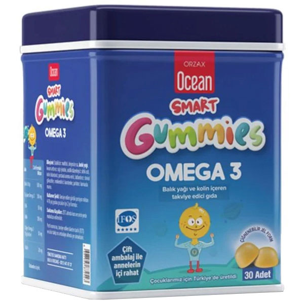 Orzax Ocean Smart Gummies Omega 3 Orange Flavoured 30 пищевая добавка