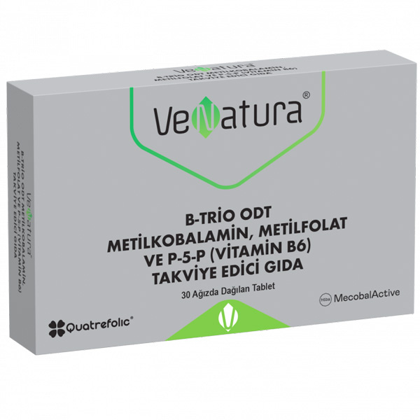 Venatura B Trio ODT Метилкобаламин Метилфолат и P 5 P Дополнительное питание 30 таблеток