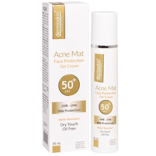 Dermoskin Acne Mat Face Protection Gel Cream Spf 50 50 ML Sunscreen