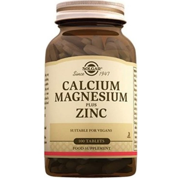 Solgar Calcium Magnesium Plus Zinc 100 Tablets Calcium Supplement