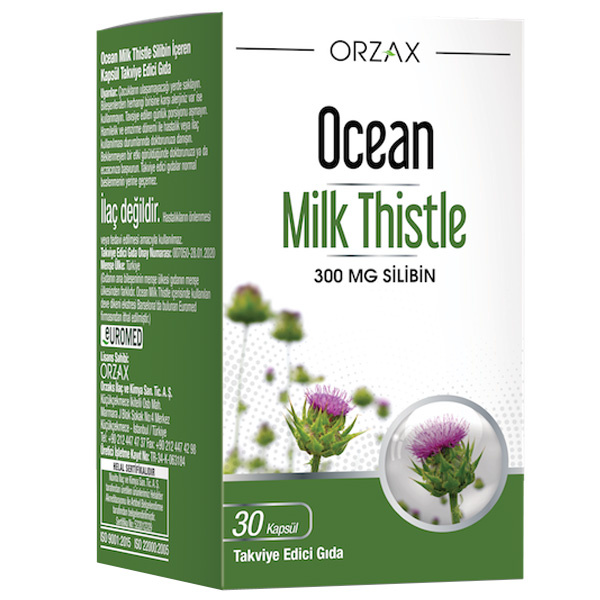 Orzax Ocean Milk Thistle Supplementary Food 30 Tablets