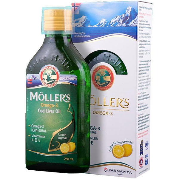 Möllers Omega 3 Fish Oil 250 ML со вкусом лимона