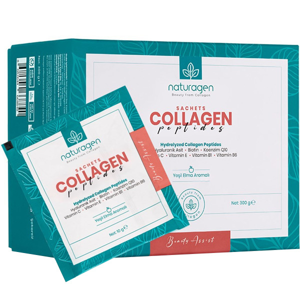 Naturagen Collagen Beauty Green Apple 30 x 10 г саше Коллагеновая добавка
