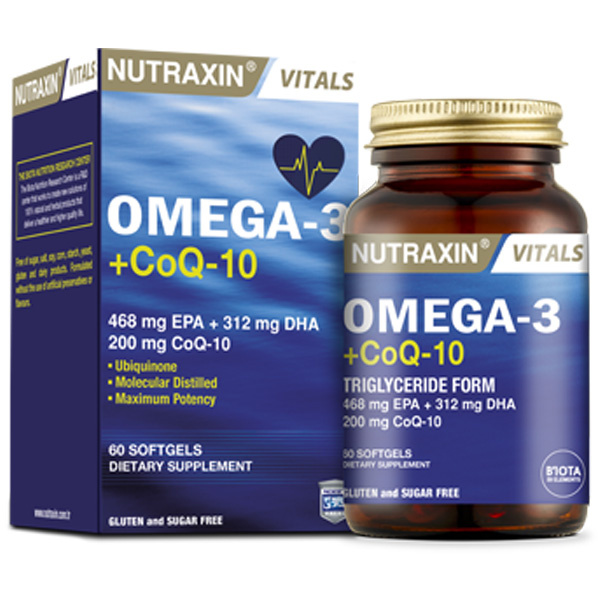 Рыбий жир Nutraxin Omega3 CoQ 10 60 капсул