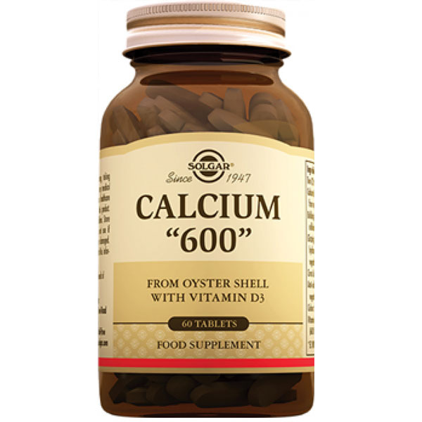 Solgar Calcium 600 (Oyster Shell) 60 таблеток Добавка кальция