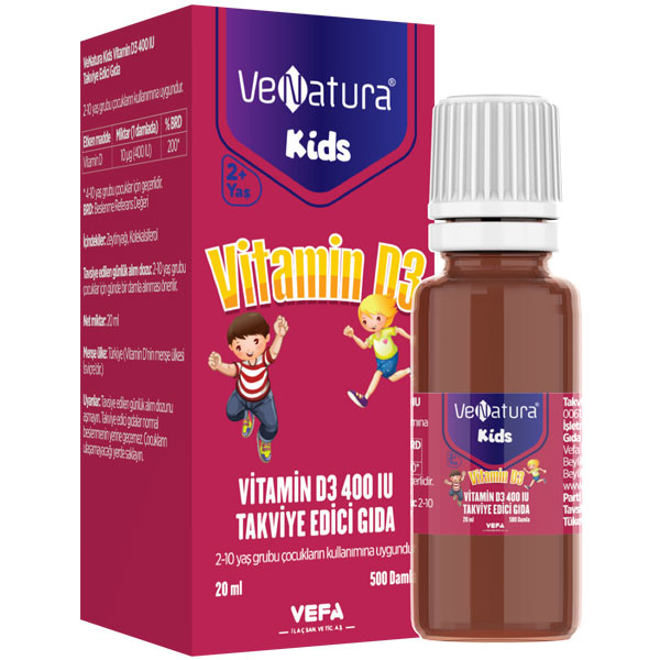 Venatura Kids Vitamin D3 400 IU 20 ML