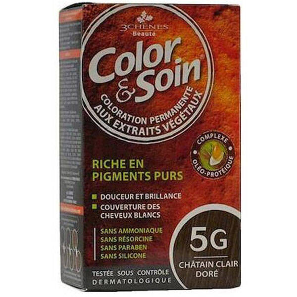Краска для волос Colour Soin 5G Light Golden Chestnut Dore Light Auburn