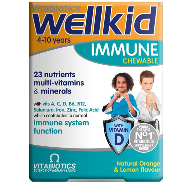 Vitabiotics Wellkid Immune Chewable 30 Tablets Дополнительное питание