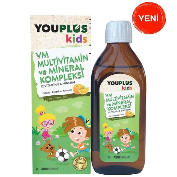 Youplus Kids VM Multivitamin and Mineral Complex 150 ML
