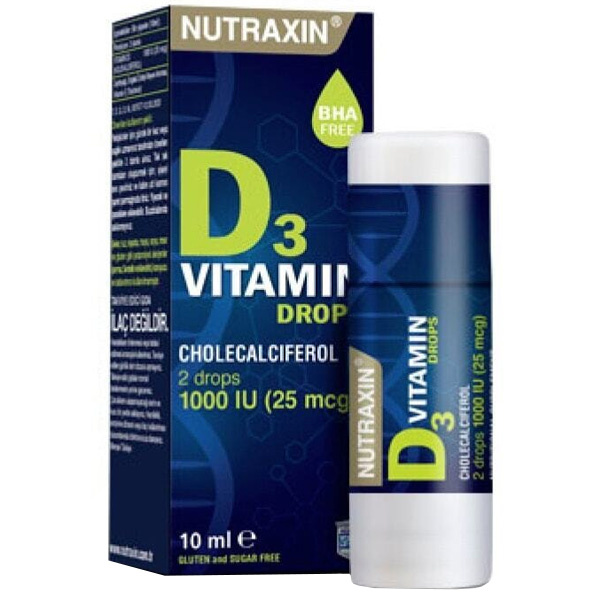 Nutraxin Vitamin D3 Drops 10 ml Дополнение к витамину D