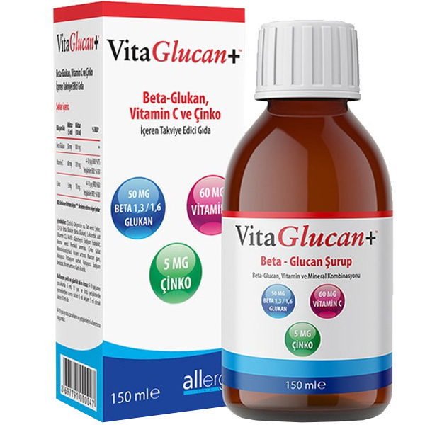 Allergo Vitaglucan Beta Glucan Витаминный сироп 150 мл Добавка бета-глюкан