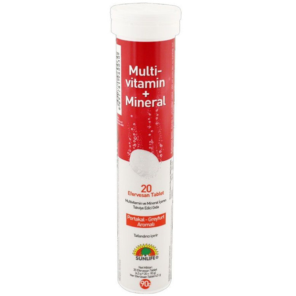 Sunlife Multi Vitamin Mineral 20 таблеток