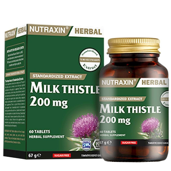 Nutraxin Молочный чертополох 200 мг 60 капсул Пищевая добавка