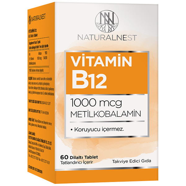 Naturalnest Метилкобаламин Витамин B12 60 сублингвальных таблеток