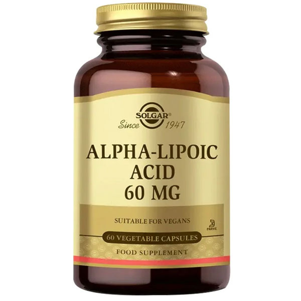 Solgar Alpha Lipoic Acid 60 Mg 60 Tablets Alpha Lipoic Acid Supplement