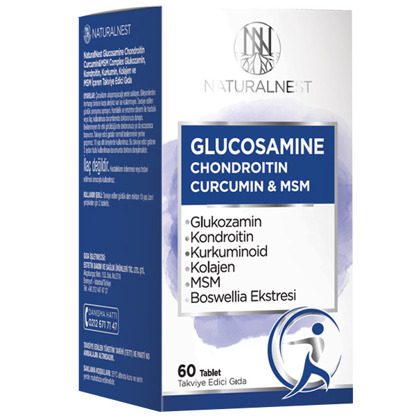 Naturalnest Glucosamine Chondroitin Curcumin & MSM 60 Tablet - Glucosamine Chondroitin
