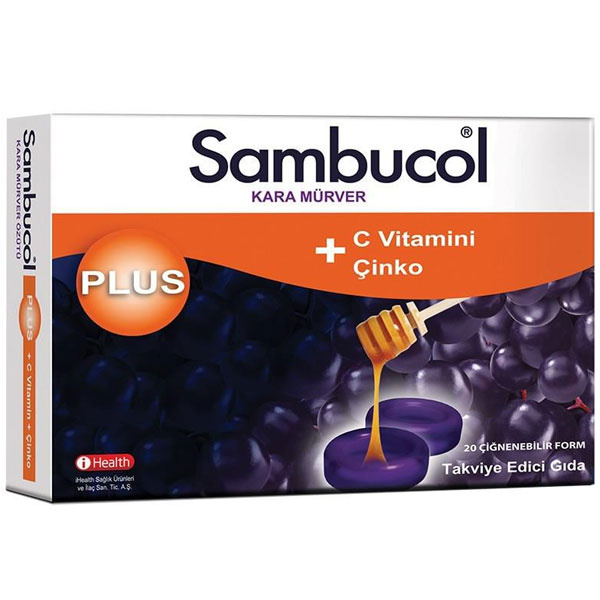 Sambucol Plus Kara Mürver Ekstresi 20 Pastil