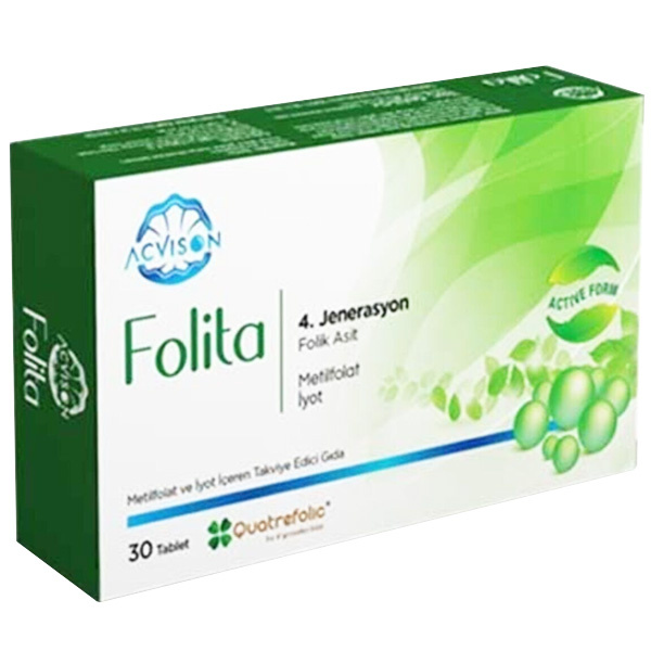 Acvison Folita Фолиевая кислота 4-го поколения 30 таблеток