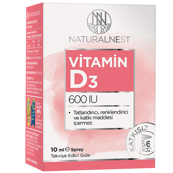 Naturalnest Витамин D3 600 МЕ спрей 10 мл Дополнение к витамину D