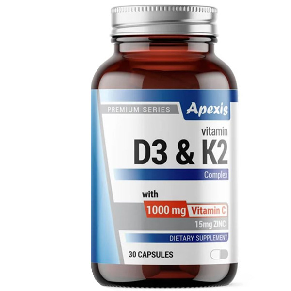 Apexis Vit D3K2 C 1000 мг 30 капсул