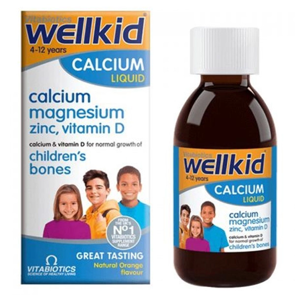 Vitabiotics Wellkid Calcium Liquid 150 ML Кальцийсодержащее дополнительное питание