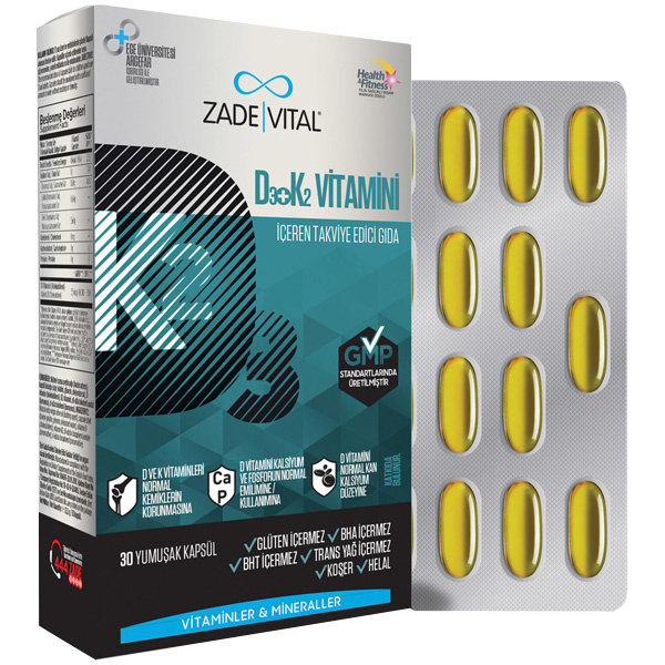Zade Vital Витамин D3K2 30 мягких капсул