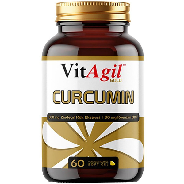 Allergo Vitagil Gold Curcumin and Coenzyme Q10 60 Softgel Food Supplement