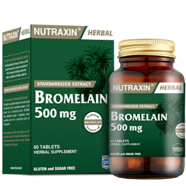 Nutraxin Бромелайн 500 мг 60 капсул Пищевая добавка