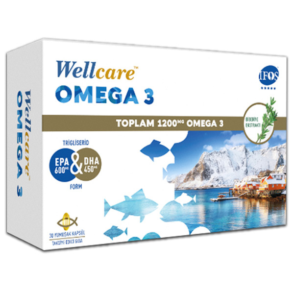 Wellcare Омега 3 1200 мг 30 капсул