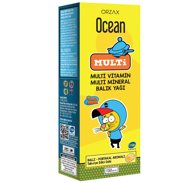 Orzax Ocean Multivitamin Multimineral Syrup King Shakir 150 ML