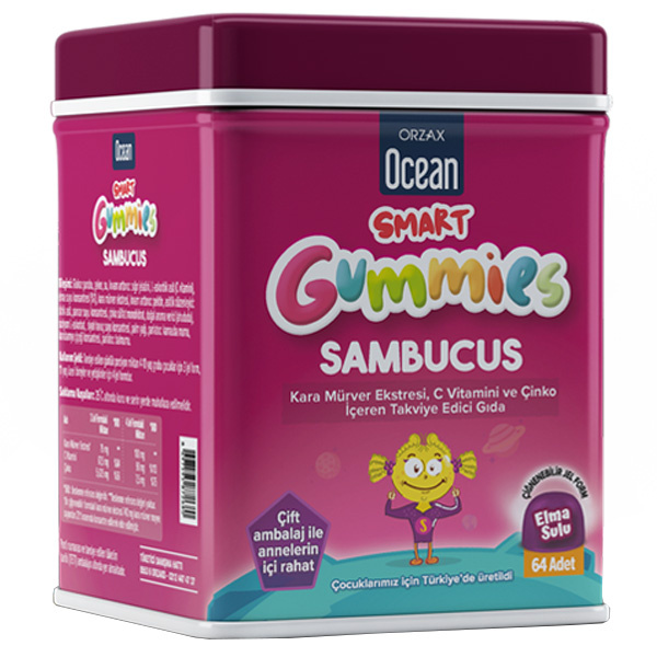 Orzax Ocean Smart Gummies Sambucus 64 Adet