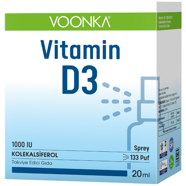 Voonka Витамин D3 1000 МЕ спрей 20 мл Добавка витамина D