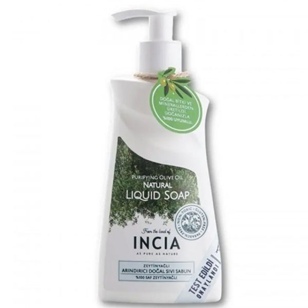 Incia Natural Натуральное жидкое мыло Очищающее оливковое масло 250 МЛ