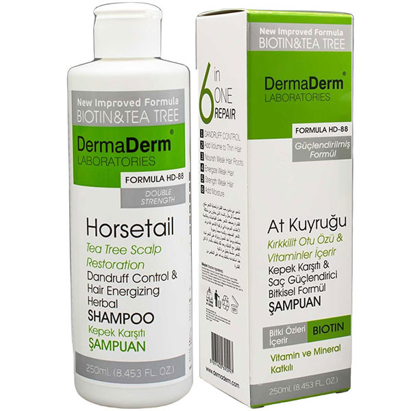 Шампунь Dermaderm Horsetail Herb Shampoo 250 мл Эффективен против перхоти и выпадения волос