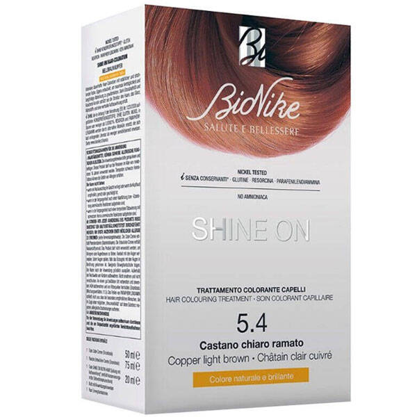 Bionike Shine On Hair Colouring Kit Light Copper Brown No 5.4