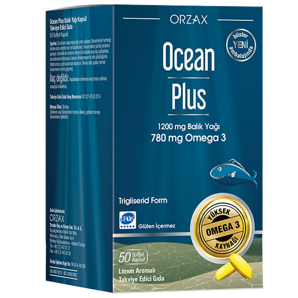 Рыбий жир Orzax Ocean Plus Omega 3 1200 мг 50 мягких гелей